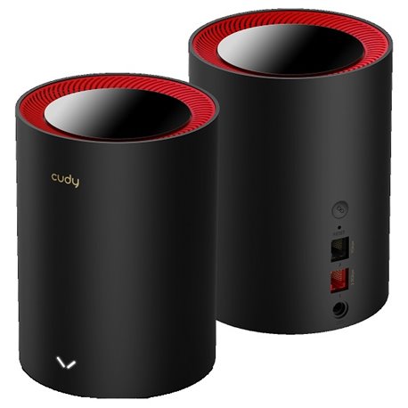 Sistema Mesh Cudy M3000 (2 piezas) Wi-Fi 6 AX3000 (1puerto WAN 2.5Gbps y 1 puerto RJ45 gigabit x pieza) MU-MIMO CPU 1.3GHz Dual 