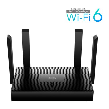 Router Wi-Fi 6 Cudy WR1500 AX1500 OFDMA Beamforming y MU-MIMO 1 x WAN y 3 x LAN gigabit con 4 antenas externas alta ganancia