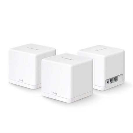 Sistema Halo H30G (3 piezas) Mercusys Mesh Wi-Fi AC1300 (2 puertos RJ45 gigabit por pieza) Beamforming