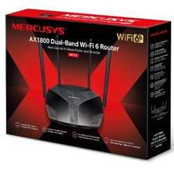Router Wi-Fi 6 Mercusys MR70X AX1800 MU-MIMO OFDMA 1 x RJ45 WAN y 3 x RJ45 LAN gigabit 4 antenas 5dBi modo AP SmartConnect