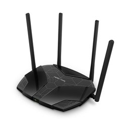Router Wi-Fi 6 Mercusys MR80X AX3000 MU-MIMO OFDMA 1x RJ45 WAN y 3x RJ45 LAN gigabit 4 antenas 5dBi modo AP SmartConnect