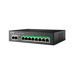 Switch Netis P110GC metálico de escritorio 10 puertos gigabit (8x PoE IEEE 802.3af/at max.120W y 2x GE Uplink) no administrable