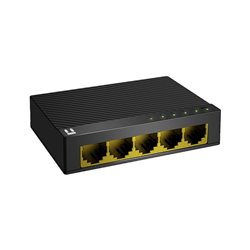 Switch Netis ST3105GC escritorio 5 puertos RJ45 gigabit 10/100/1000Mbps no administrable carcasa de plástico con ranuras montaje