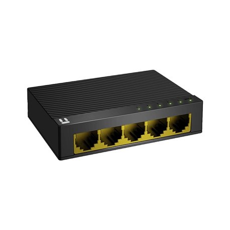 Switch Netis ST3105GC escritorio 5 puertos RJ45 gigabit 10/100/1000Mbps no administrable carcasa de plástico con ranuras montaje