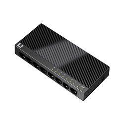 Switch Netis ST3108C escritorio 8 puertos RJ45 10/100Mbps no administrable carcasa de plástico con ranuras para montaje en pared