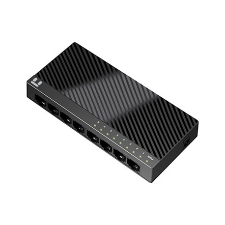 Switch Netis ST3108C escritorio 8 puertos RJ45 10/100Mbps no administrable carcasa de plástico con ranuras para montaje en pared