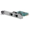 Tarjeta de Red StarTech Gigabit Ethernet 2 Puertos PCI Express NIC RJ45