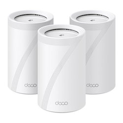 Sistema Deco BE63 (3 piezas) TP-Link Mesh Wi-Fi 7 BE10000 Tri-Banda MLO 4K-QAM 2x2 MU-MIMO OFDMA 4x RJ45 2.5Gbps x pieza