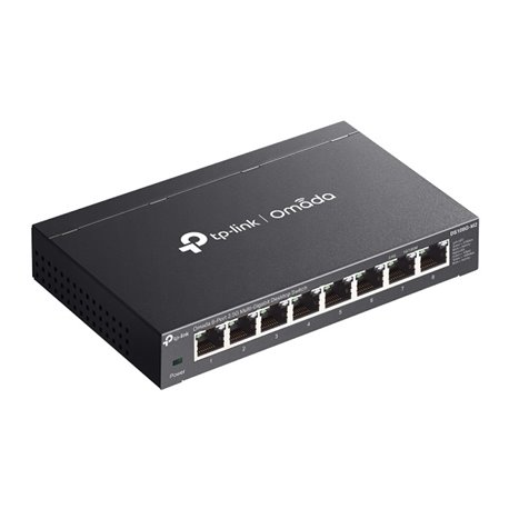 Switch TP-Link Omada DS108G-M2 metálico escritorio 8 puertos RJ45 hasta 2.5 Gbps Multi-Gig no adminsitrable operación sileciosa