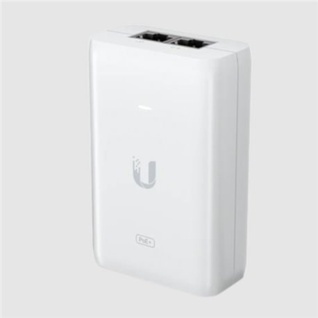 Adaptador PoE UbiquitiU-POE-AT 48 VDC a 0.65A) hasta 30W de PoE+ (compatible U6 LR y U6 Pro) puerto Gigabit ideal para equipos U