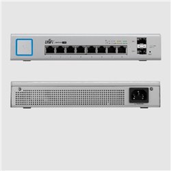 Switch Ubiquiti UniFi Administrable de 8 Puertos Gigabit PoE+ 802.3at/af y PoE Pasivo 24V