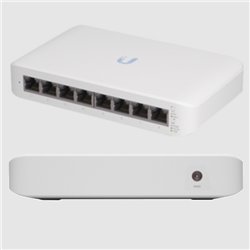Switch Ubiquiti UniFi Lite Administrable PoE de 8 Puertos 10/100/1000 Mbps (4 puertos 802.3af/at), 52 W