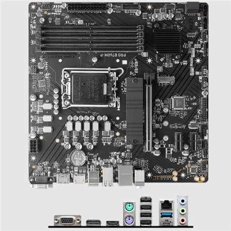Tarjeta madre MSI Pro B760M-P socket 1700 Gen 12/13/14 4xDDR5 HDMI DP Micro ATX