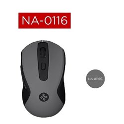 Mouse Inalámbrico Naceb Ergonómico Gris Hasta 1600DPI 6 Botones