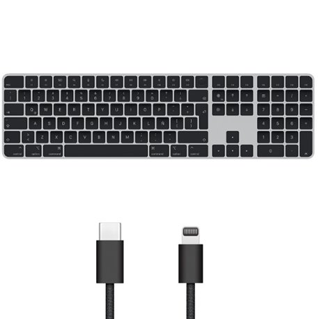 Teclado Apple Magic con Touch ID y Teclado Numerico Español Latino Color Negro