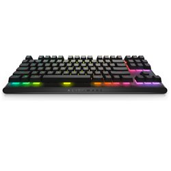 Teclado Dell Alienware AW420K RGB mecanico con switch cherry MX red alambrico Dark Side of the Moon negro inglés