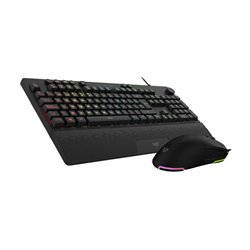 Kit Teclado y Mouse Balam Rush Gamer Squad Master Pro KTM777 Negro USB RGB 12 800DP Anti-ghosting Prog 4 G-Keys Control de Peril