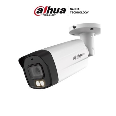 Camara Dahua HAC-HFW1509TMN-IL-A bullet 5 mpx lente 2.8 mm dual inteligente y full color 40 m metalica 111gds de apertura con mi