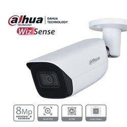 Camara Dahua DH-IPC-HFW3841E-AS-S2 IP bullet 8 mpx lente 2.8 mm metalica exterior 107 gds wizense IA microfono integrado audio P