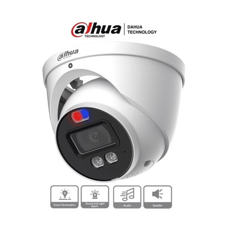 Camara Dahua DH-HAC-ME1239HN-A-PV domo TiOC 2 mpx lente 3.6 mm IR 40 m metalica exterior microfono integrado IP67