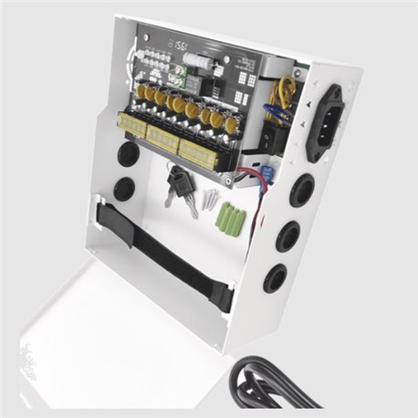 Fuente Epcom PLK12DC8ABK de poder voltaje de 11- 15 Vcc 10 A 9 salidas voltaje de entrada 96-264 Vca