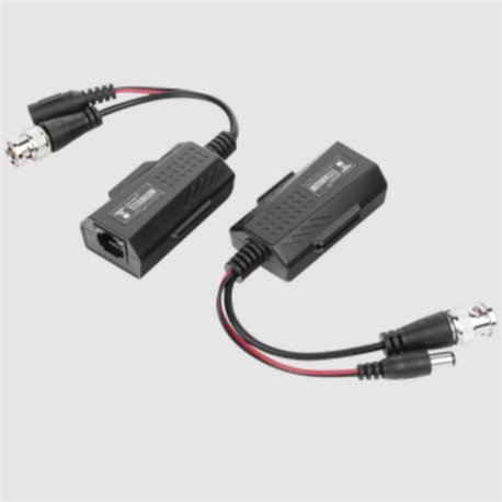 Kit de transceptores Epcom Activos con conector para alimentación (12V/24Vcc/AC) TurboHD para aplicaciones de video por UTP Cat5