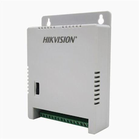 Fuente de Poder Hikvision Regulada 12 Vcc / 13.5 Vcc / 15 Vcc para 8 Cámaras / 1 Amp por Salida / Voltaje de Entrada 90 - 130 VC