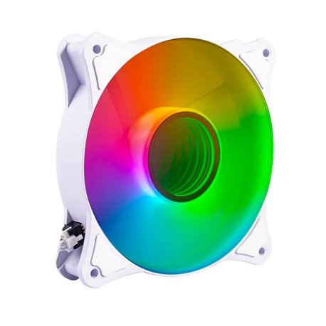 Ventilador Balam Rush 120mm Blanco Eolox Blaze EX90 ARGB Rainbown 120x120x25mm 1200RPM Hidráulico 12V