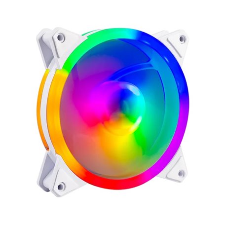 Ventilador Balam Rush 120mm Blanco Eolox Blaze EX30W LED con borde led Rainbown 120x120x25mm 1200RPM Hidráulico 12V