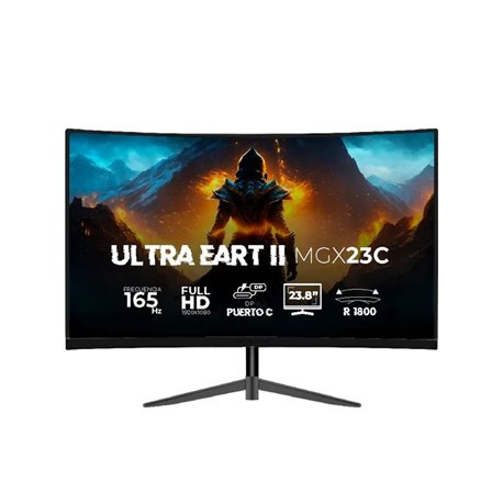 Monitor Balam Rush 23.8 Ultra Earth II MGX23C VA curvo Negro Full HD 1MS 165Hz HDMI + DP + TYPE-C 15W + 3.5mm