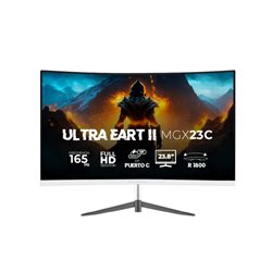 Monitor Balam Rush 23.8 Ultra Earth II MGX23C VA curvo Blanco Full HD 1MS 165Hz HDMI + DP + TYPE-C 15W + 3.5mm