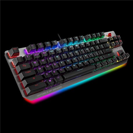 Teclado Asus ROG X806 Strix Scope alambrico switch RGB NX Brown mecanico negro ingles Aura Sync