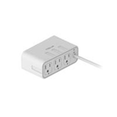 CARGADOR ACTECK ENERGON MATE CE676 / EXTENSIÓN DE ESCRITORIO / 2 X USB / 2 X TIPO C / 3 X CONTACTOS / SUPRESOR DE PICOS / BLANCO