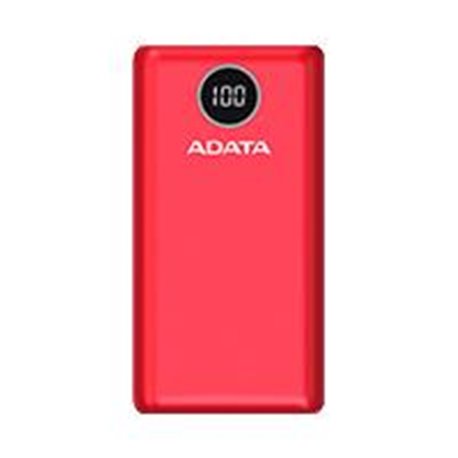 BATERIA DE RESPALDO POWER BANK ADATA P20000QCD 20000MAH/2 USB A/ 1 USB C/INDICADOR DE CARGA DIGITAL/ROJO(AP20000QCD-DGT-CRD)
