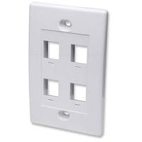 TAPA FACEPLATE, INTELLINET,163316, 4 PERFORACION BLANCO