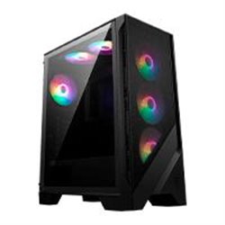 GABINETE GAMING MSI MAG FORGE 120A AIRFLOW/ MEDIA TORRE / ATX/MICRO ATX/MINI ITX/ NEGRO/ SIN FUENTE/PC/GAMER