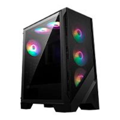 GABINETE GAMING MSI MAG FORGE 120A AIRFLOW/ MEDIA TORRE / ATX/MICRO ATX/MINI ITX/ NEGRO/ SIN FUENTE/PC/GAMER