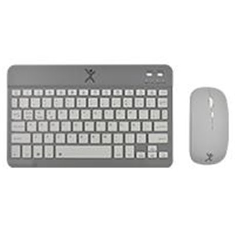 KIT TECLADO Y MOUSE INALAMBRICO BLUETOOTH RECARGABLE ERGONOMICO COMPACTO PERFECT CHOICE GENOVA - NEGRO//SUSTITUYE A KB-1013/PC-2