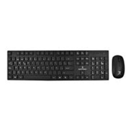 KIT TECLADO Y MOUSE INALAMBRICOS CONECTOR USB RESISTENTE A DERRAMES SILENCIOSO PERFECT CHOICE DUST - NEGRO//SUSTITUYE A KB-588/P