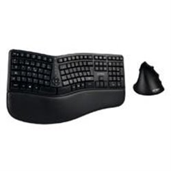 KIT ACTECK CREATOR VIRTUOS FITT MK770 / TECLADO Y MOUSE VERTICAL / INALAMBRICO / RECEPTOR USB / RECARGABLE / 118 TECLAS / ESPAÑO