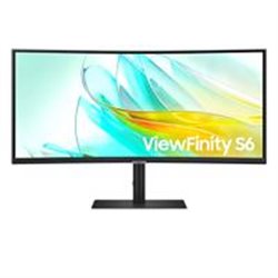 MONITOR LED SAMSUNG 34 PULGADAS,ULTRAWIDESCREEN, VIEWFINITY S6, WQHD 3440X1440, NEGRO, HDMI, USB-C, D. PORT, CURVO, 1000R , 5MS,