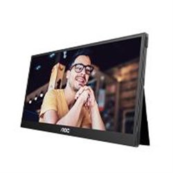 MONITOR PORTATIL LED AOC 16T3E / COLOR NEGRO / PANEL IPS 15.6 / USB-C /  ASPECTO 16:9 / TIEMPO DE RESPUESTA 4MS / VESA  50X50 MM