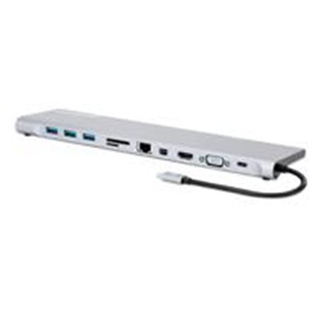 130578 DOCKING USB,MANHATTAN,130578,-C 11 PTOS, HDMI/MINI DP/VGA, USB-C PD/3XUSBV3.2, RED/AUDIO/SD/MICRO SD