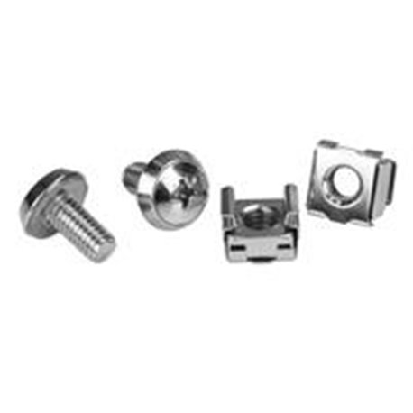 CABSCREWM62 PACK DE 100 TORNILLOS DE MONTAJE Y TUERCAS ENJAULADAS M6 PARA RACK GABINETE DE SERVIDORES