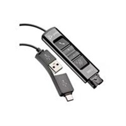 786C7AA ADAPTADOR QD HP POLY 786C7AA/ DA85 ADAPTADOR DIGITALES QD USB-A Y USB-C, BOTONES DE VOLUMEN, MUTE , LLAMADA Y PAUSA COLO