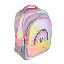 PC-084396 MOCHILA ESCOLAR PERFECT CHOICE MULTIPLES COMPARTIMENTOS EXPLORER - ARCOIRIS