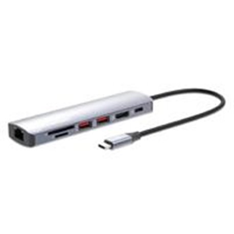 153966 ESTACIÓN DOCKING, MANHATTAN, 153966, USB-C CON LECTOR DE TARJETAS, 7 EN 1