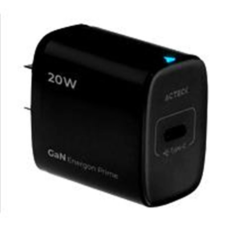 AC-937122 CARGADOR DE PARED ACTECK ENERGON PRIME CP415 / 20W / USB C / CARGA RAPIDA / NEGRO / AC-937122