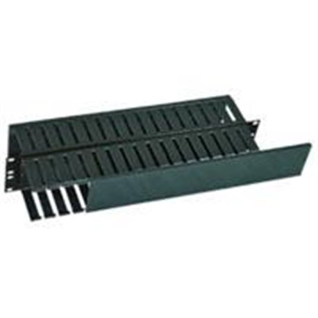 NORTH107-BKL ORGANIZADOR DE CABLES NORTH SYSTEM 1 U.R. DOBLE HORIZONTAL 19 PULGADAS NEGRO LISO