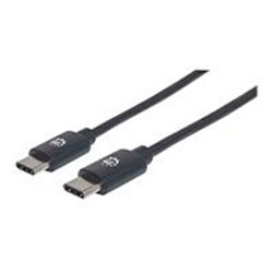 354875 CABLE USB,MANHATTAN,354875,-C V2.0, C-C 2M NEGRO  60W, 480MB